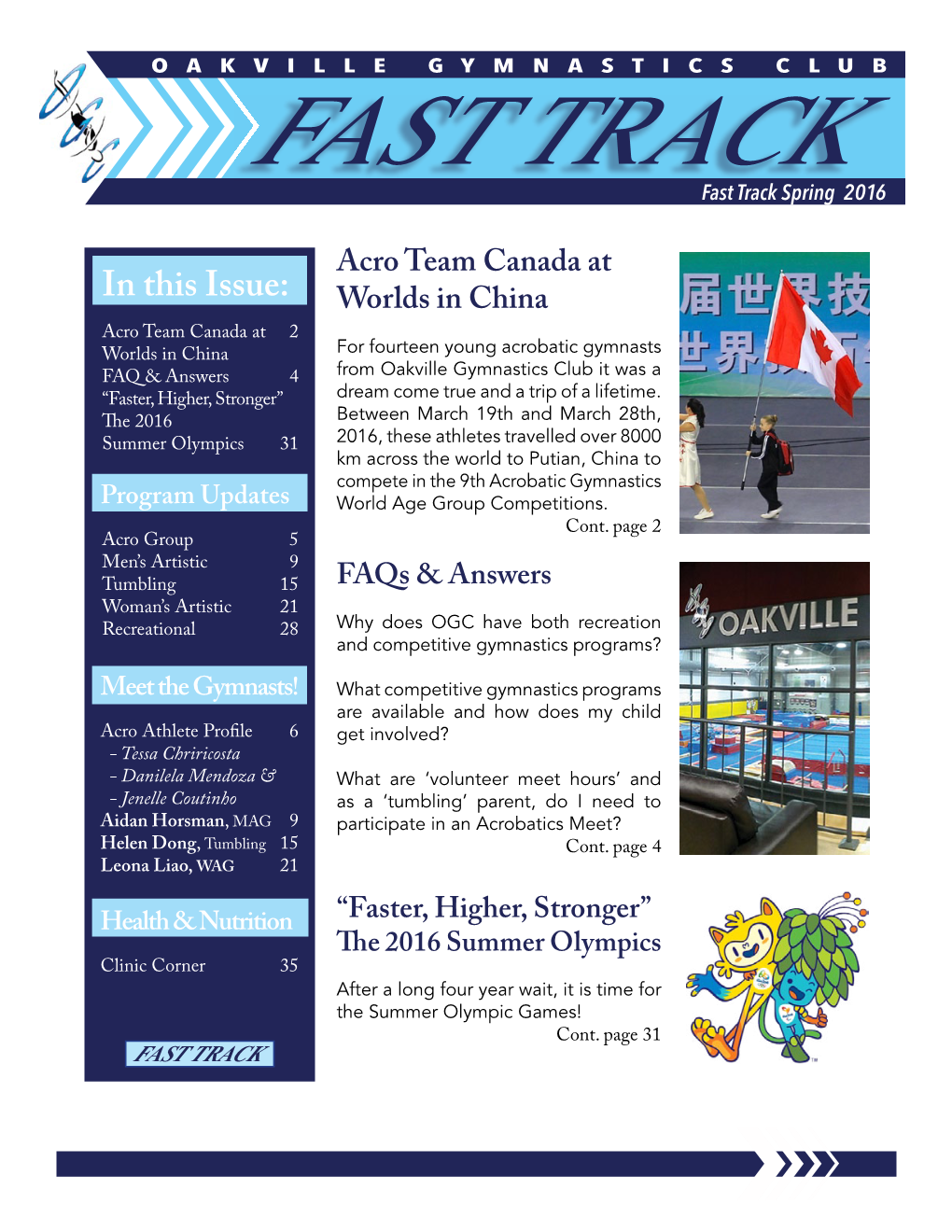 Spring 2016 Newsletter