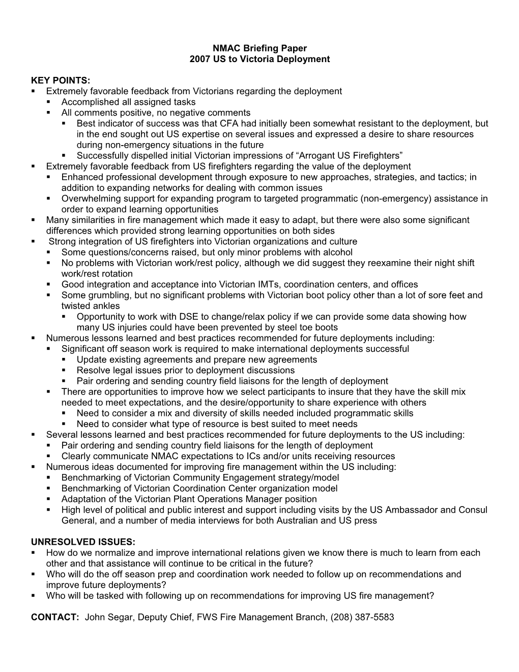 Debrief Notes Final Roll-Up