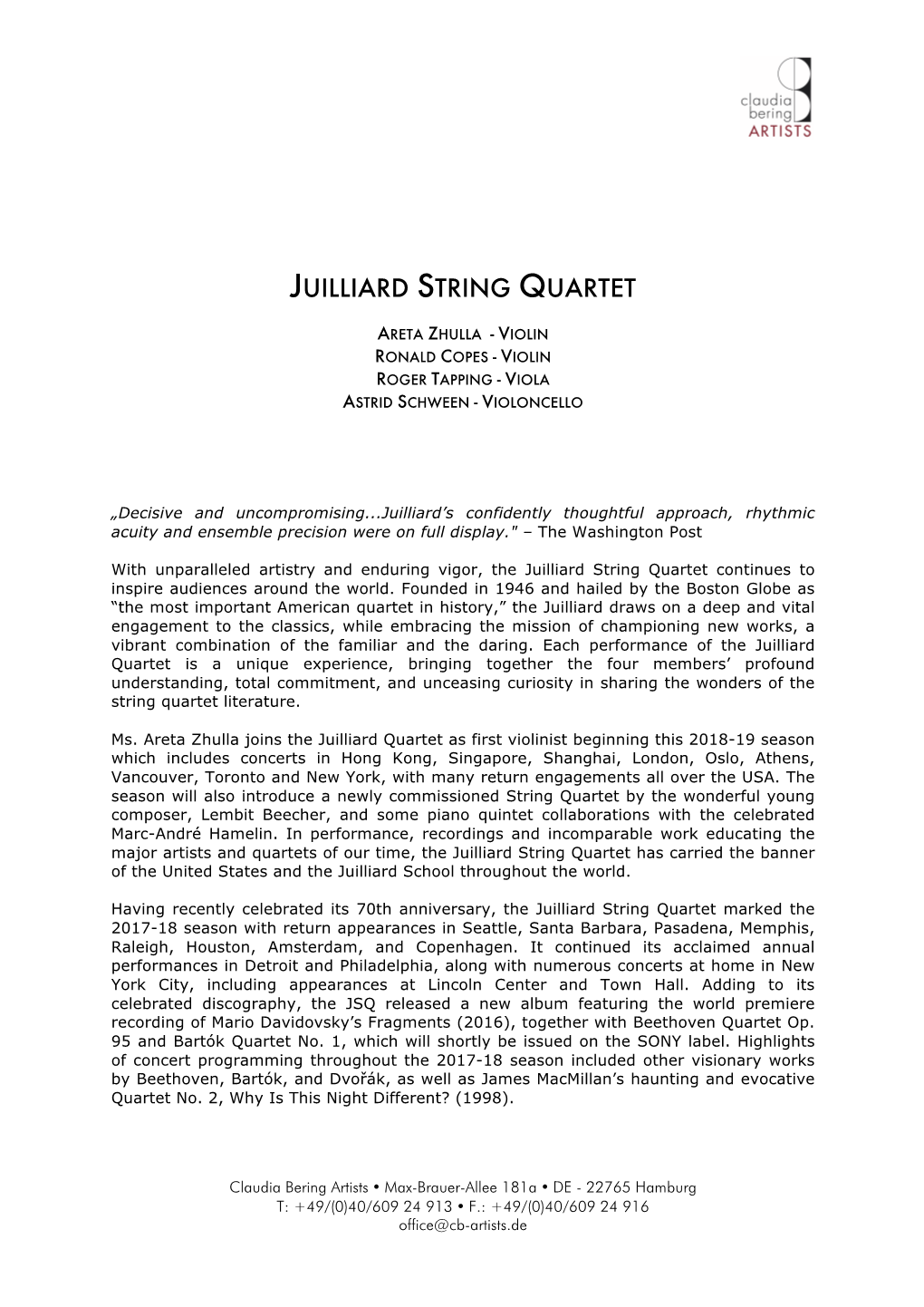 Juilliard String Quartet