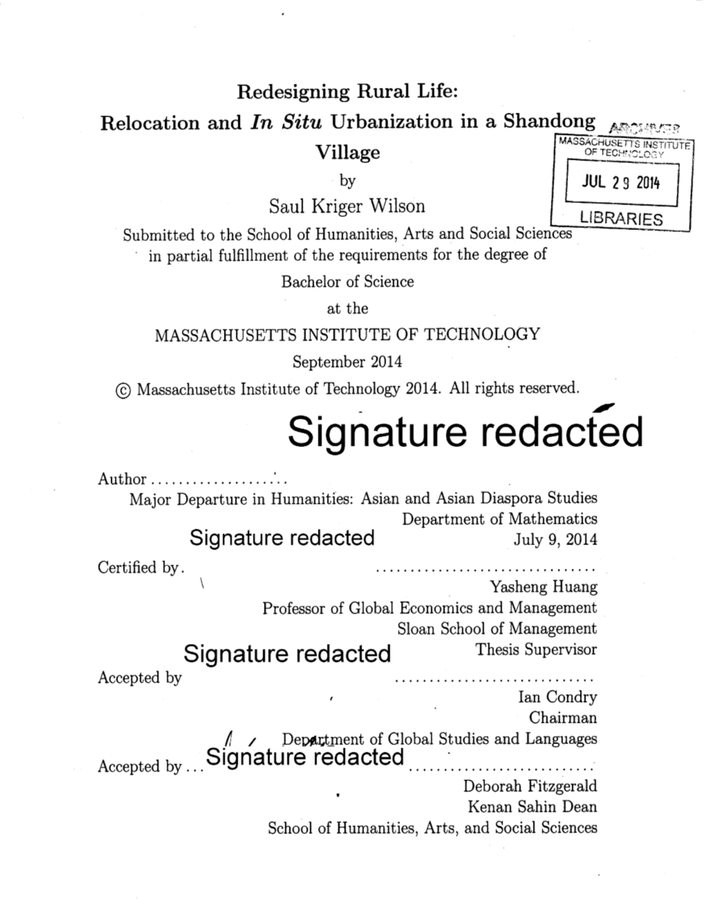 Signature Redacted Author