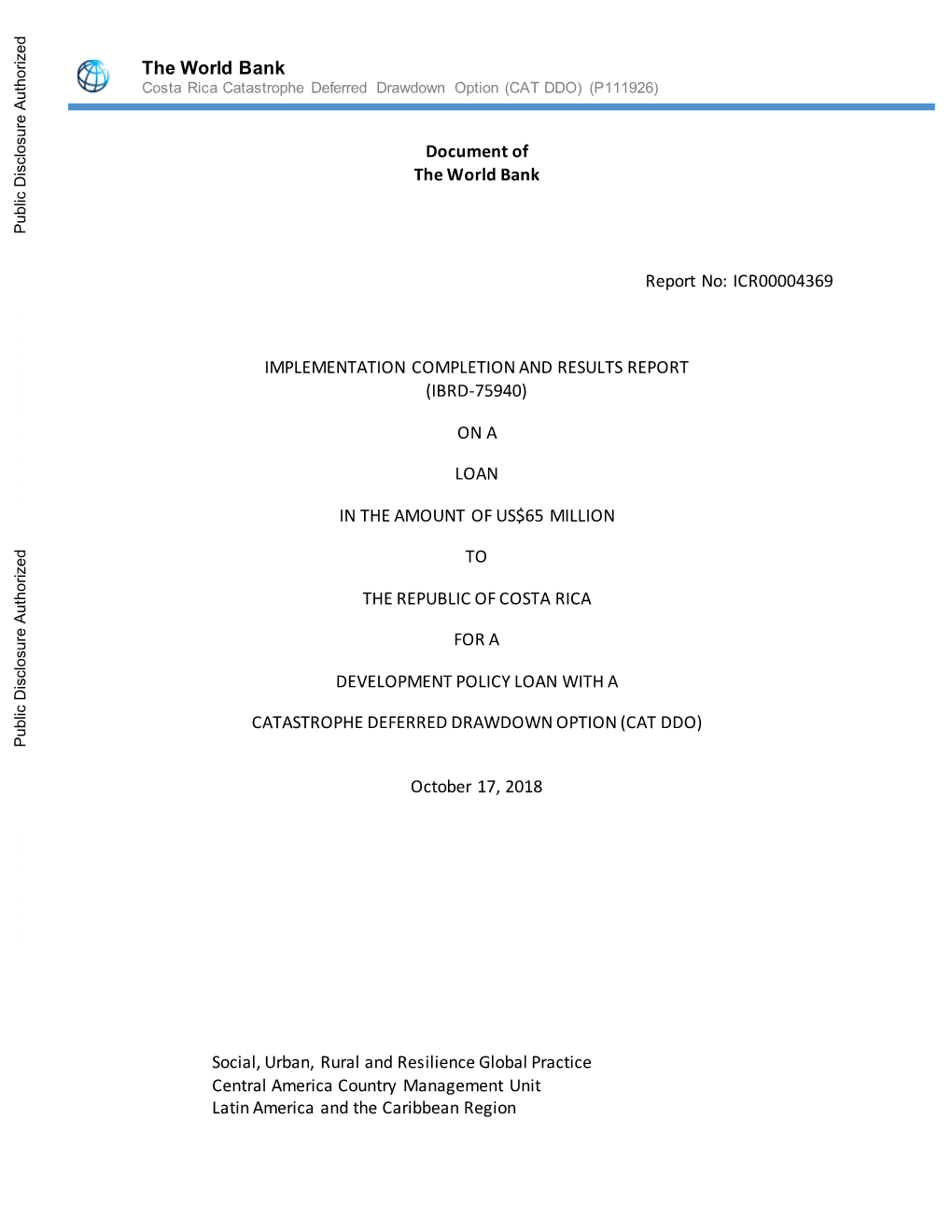 World Bank Document