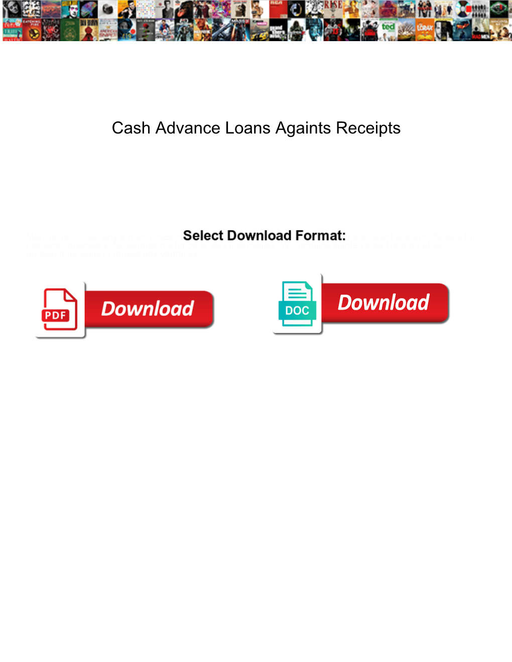 Cash Advance Loans Againts Receipts