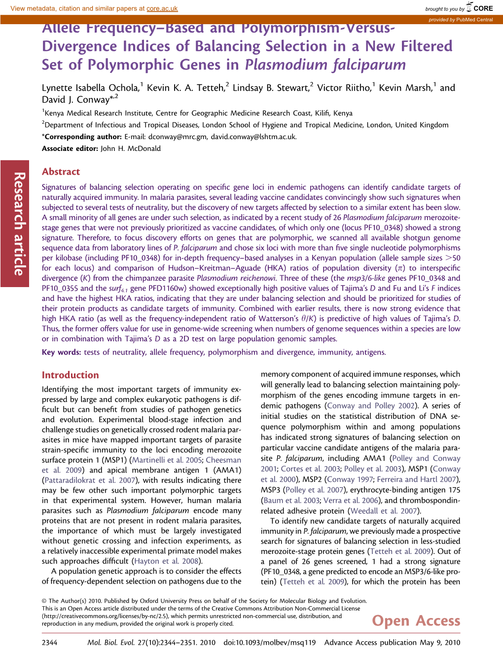 Allele Frequency–Based and Polymorphism-Versus