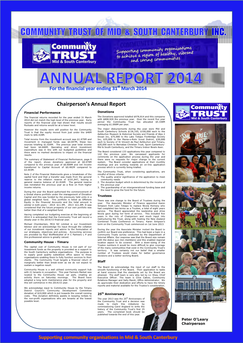 Chairperson's Annual Report