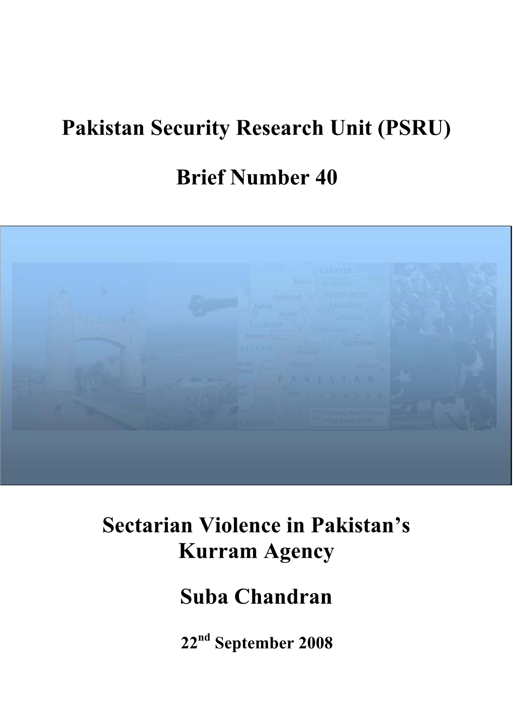 Sectarian Violence in Pakistan's Kurram Agency