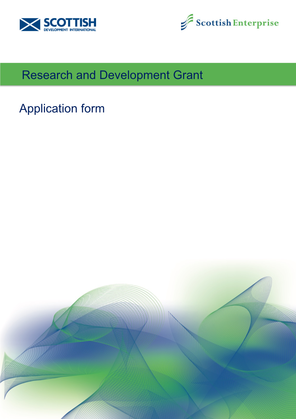 Research and Development Grant Application Form