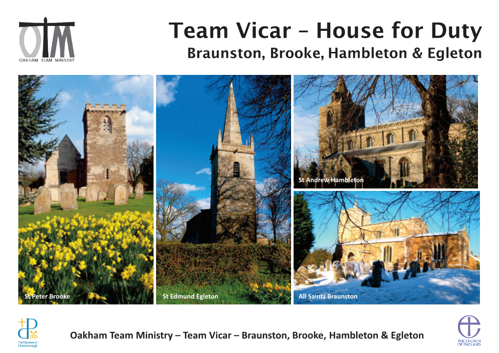 Team Vicar – House for Duty Braunston, Brooke, Hambleton & Egleton