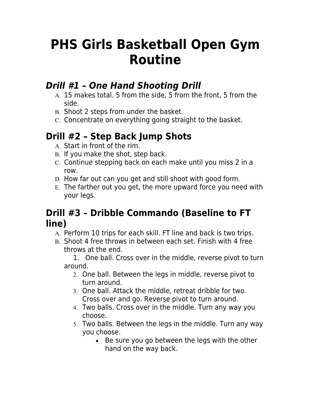 Lady Panther Open Gym Routine s1