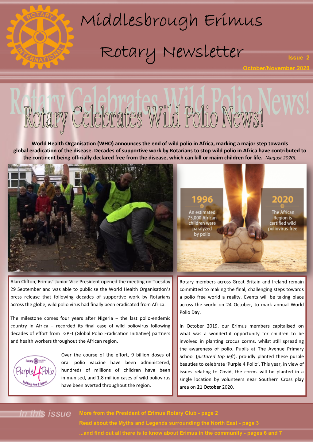 Middlesbrough Erimus Rotary Newsletter