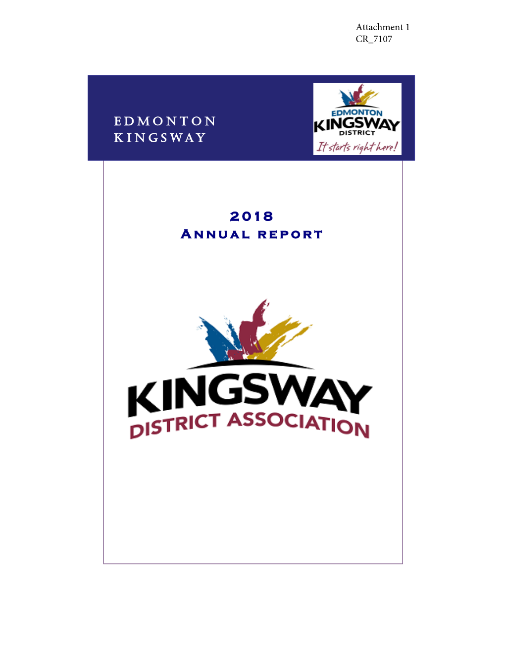 Kingsway District Association 2018 Annual Report A