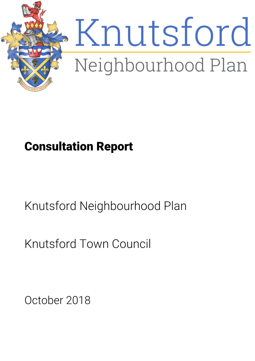 Consultation Report Knutsford Neighbourhood Plan Knutsford