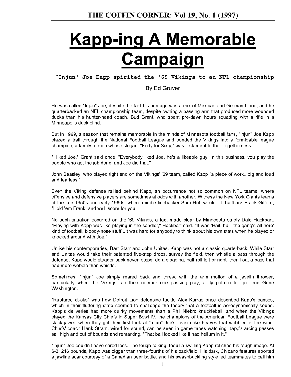 Kapp-Ing a Memorable Campaign