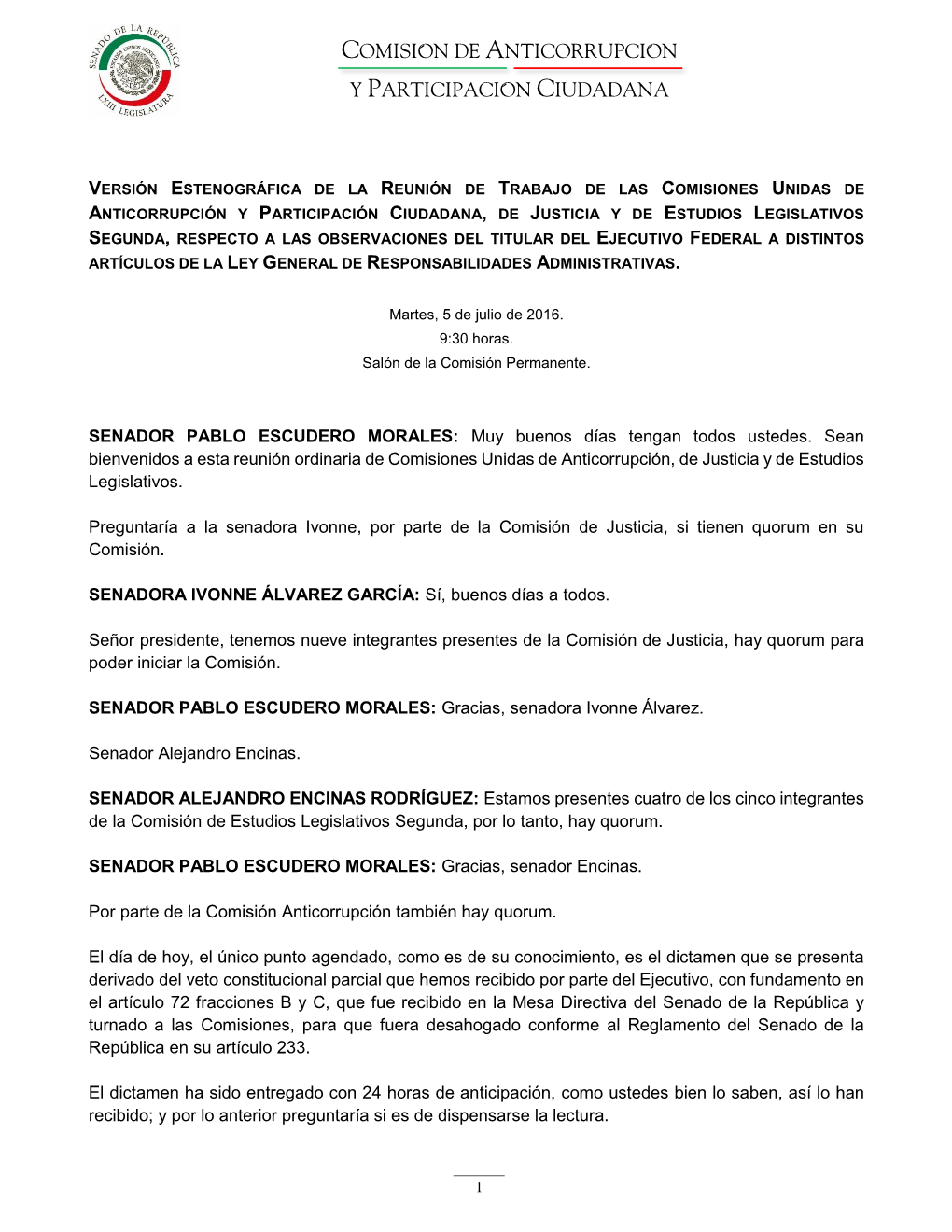 Comisión De Anticorrupción Y Participación Ciudadana