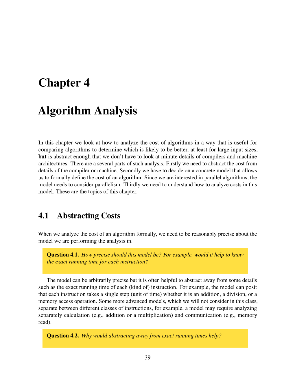 Chapter 4 Algorithm Analysis