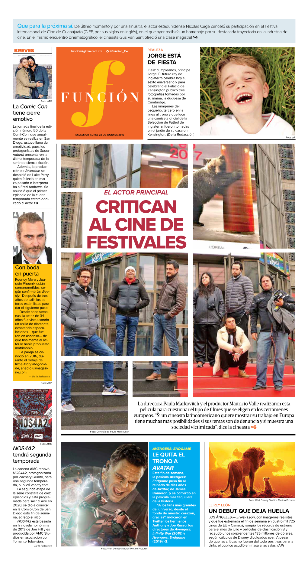 Critican Al Cine De Festivales