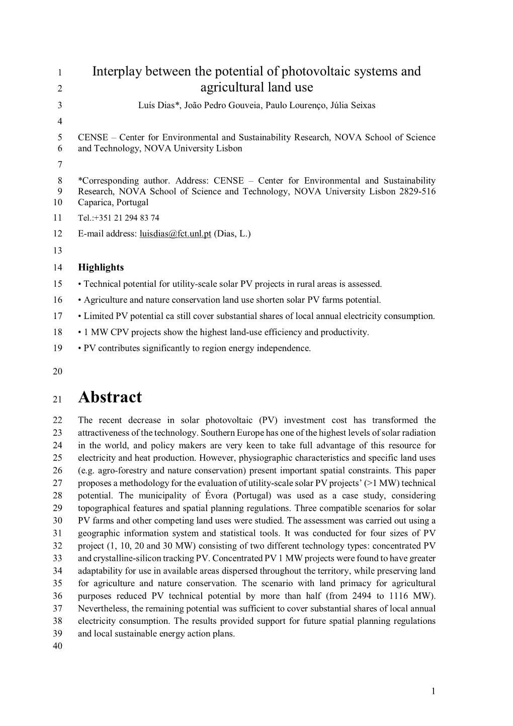 Interplay Between the Potential of Photovoltaic Systems And