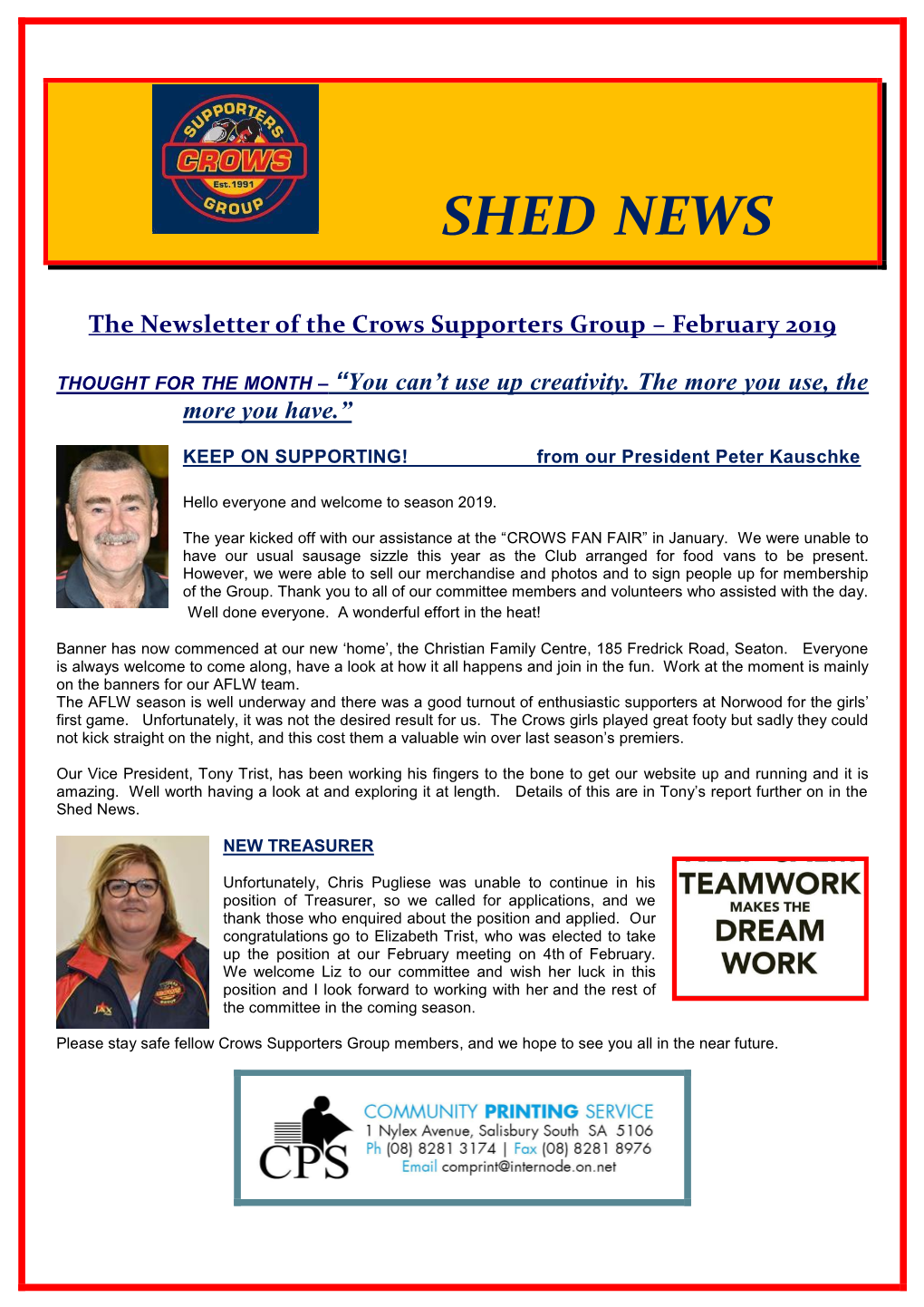 February Shed News