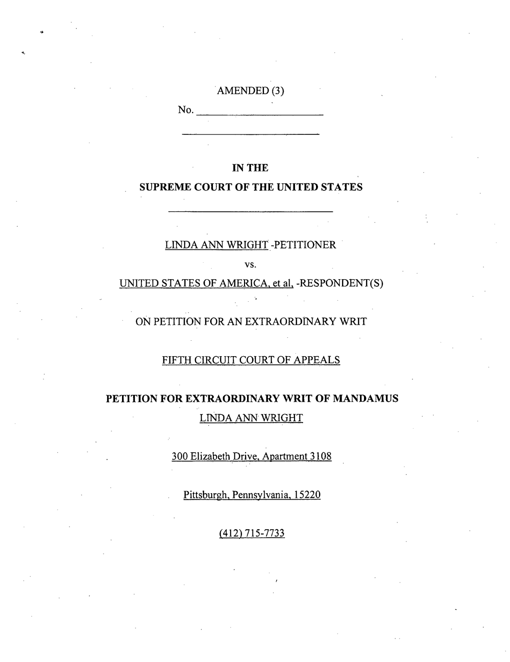 PETITIONER Vs