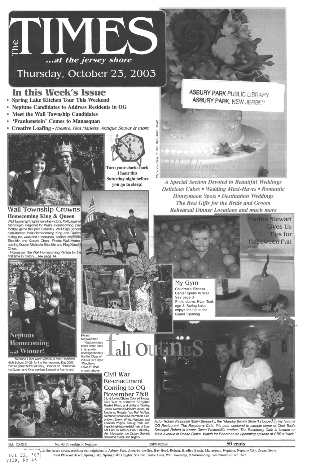 Jersey Shore Ay, October 23, 2003 in This Week's Issue