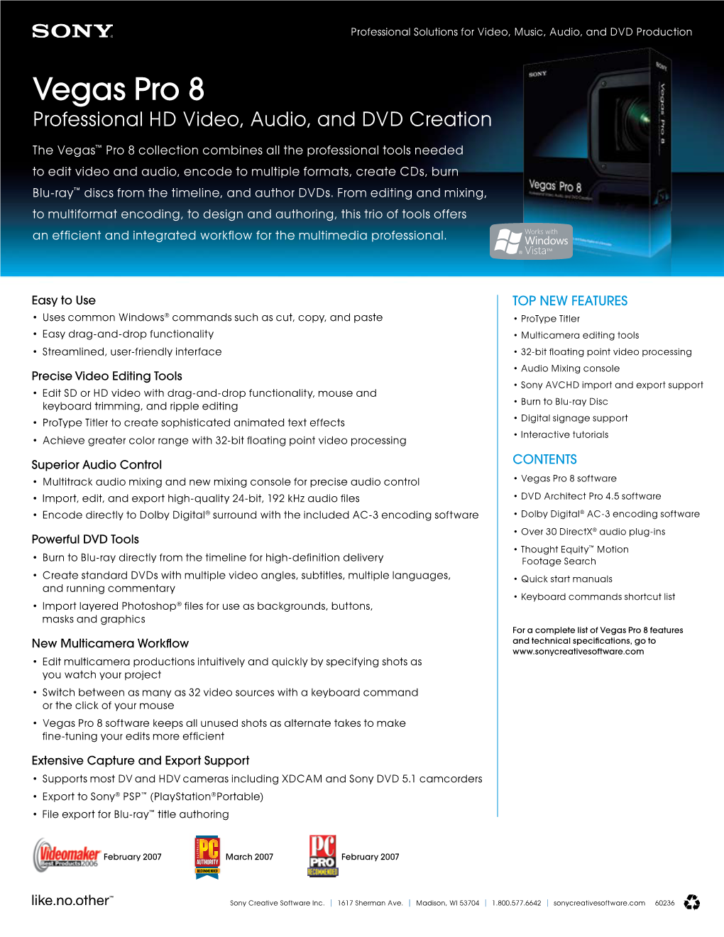 Vegas Pro 8 Professional HD Video, Audio, and DVD Creation