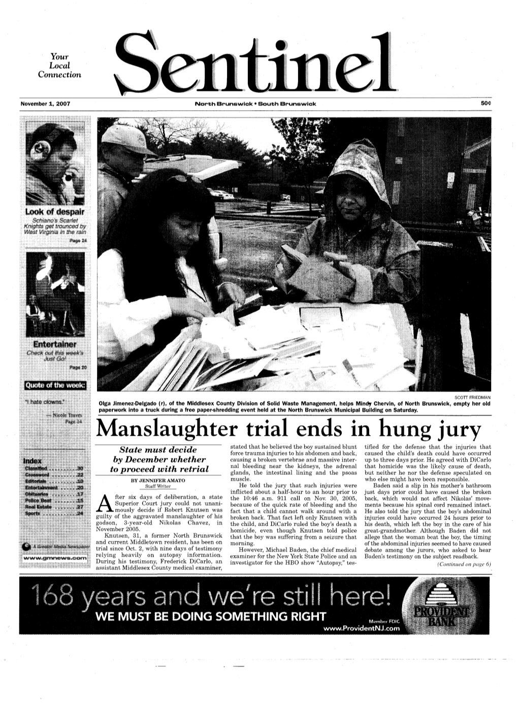 Manslaughter Trial Ends in Hung Jury