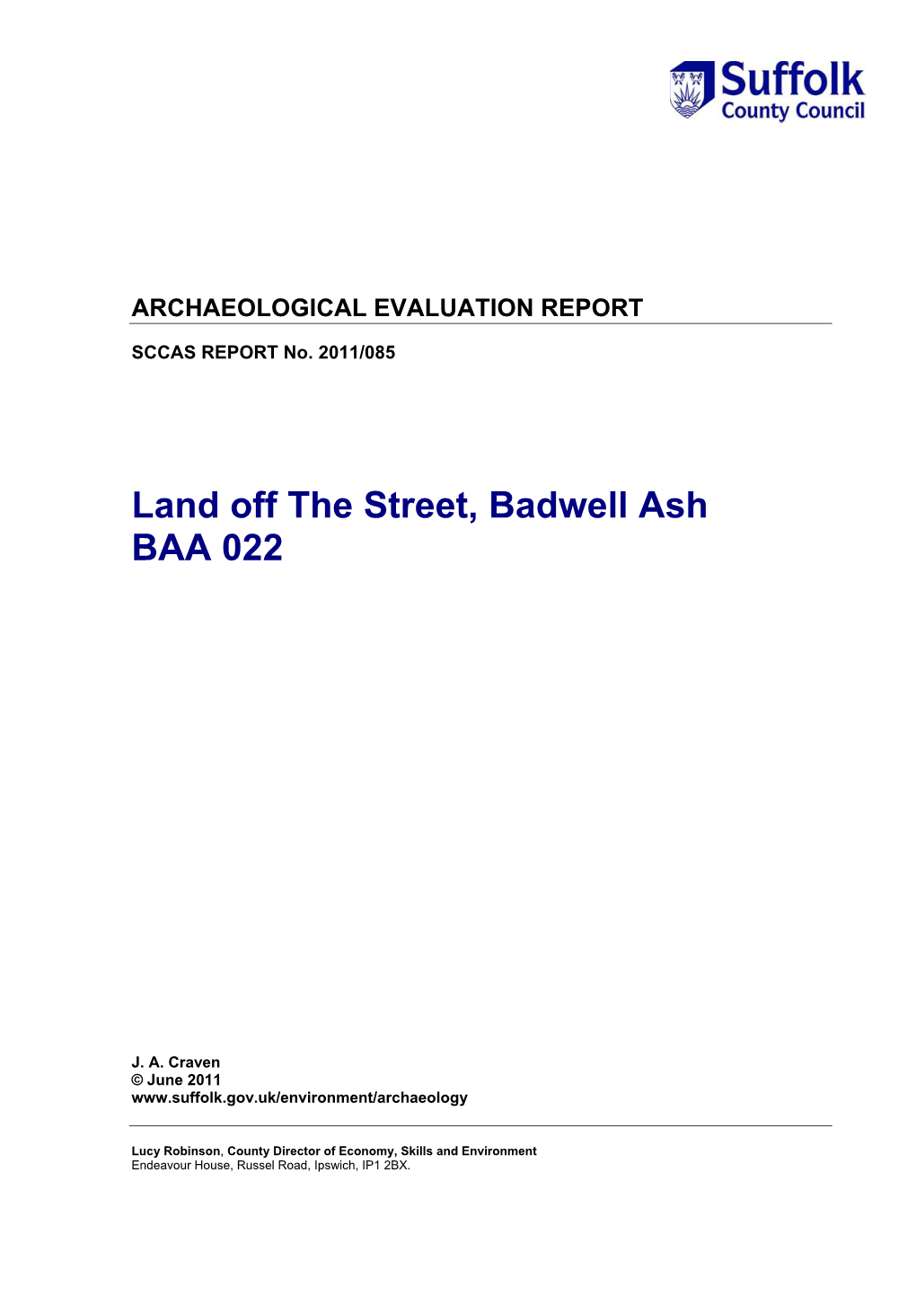 Land Off the Street, Badwell Ash BAA 022