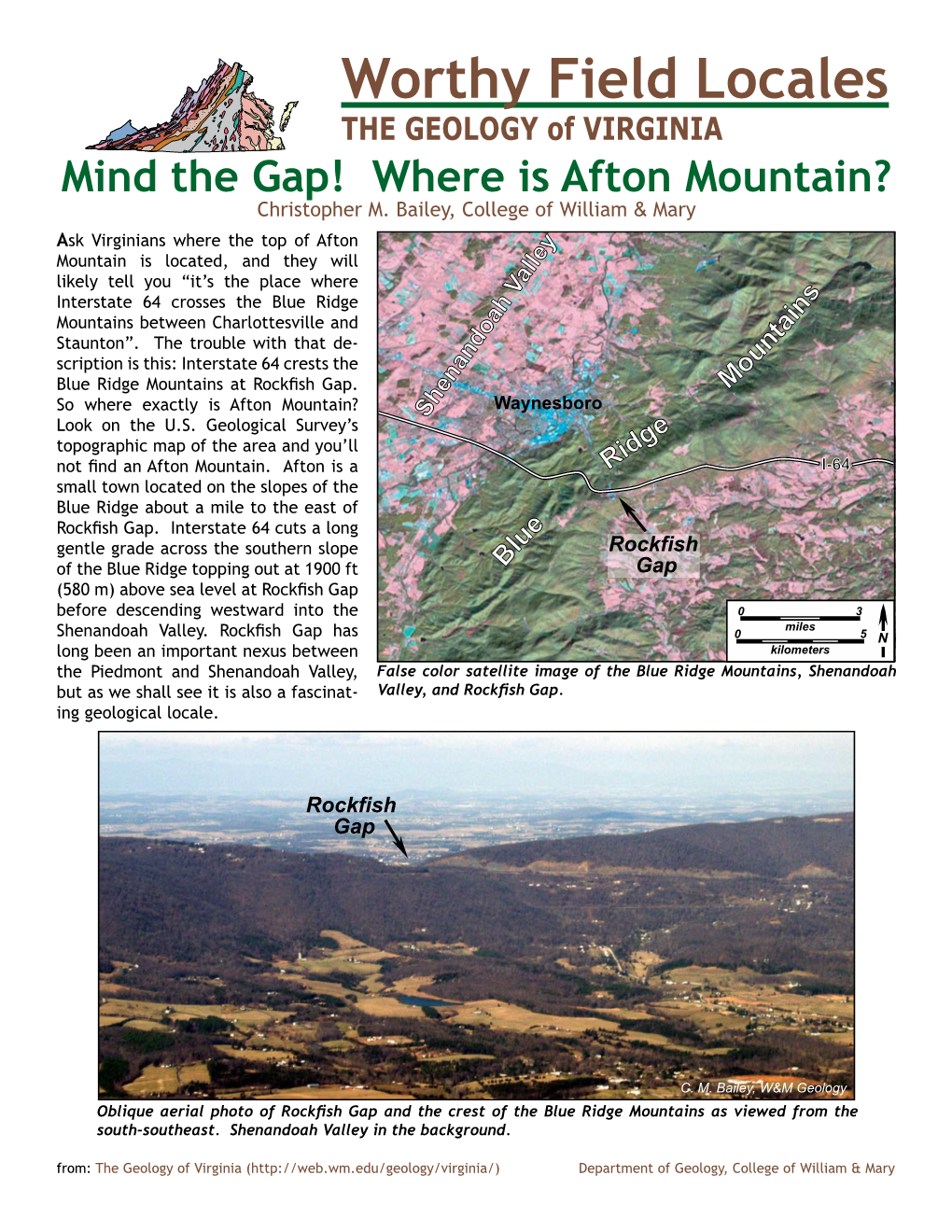 Where Is Afton Mountain? Christopher M