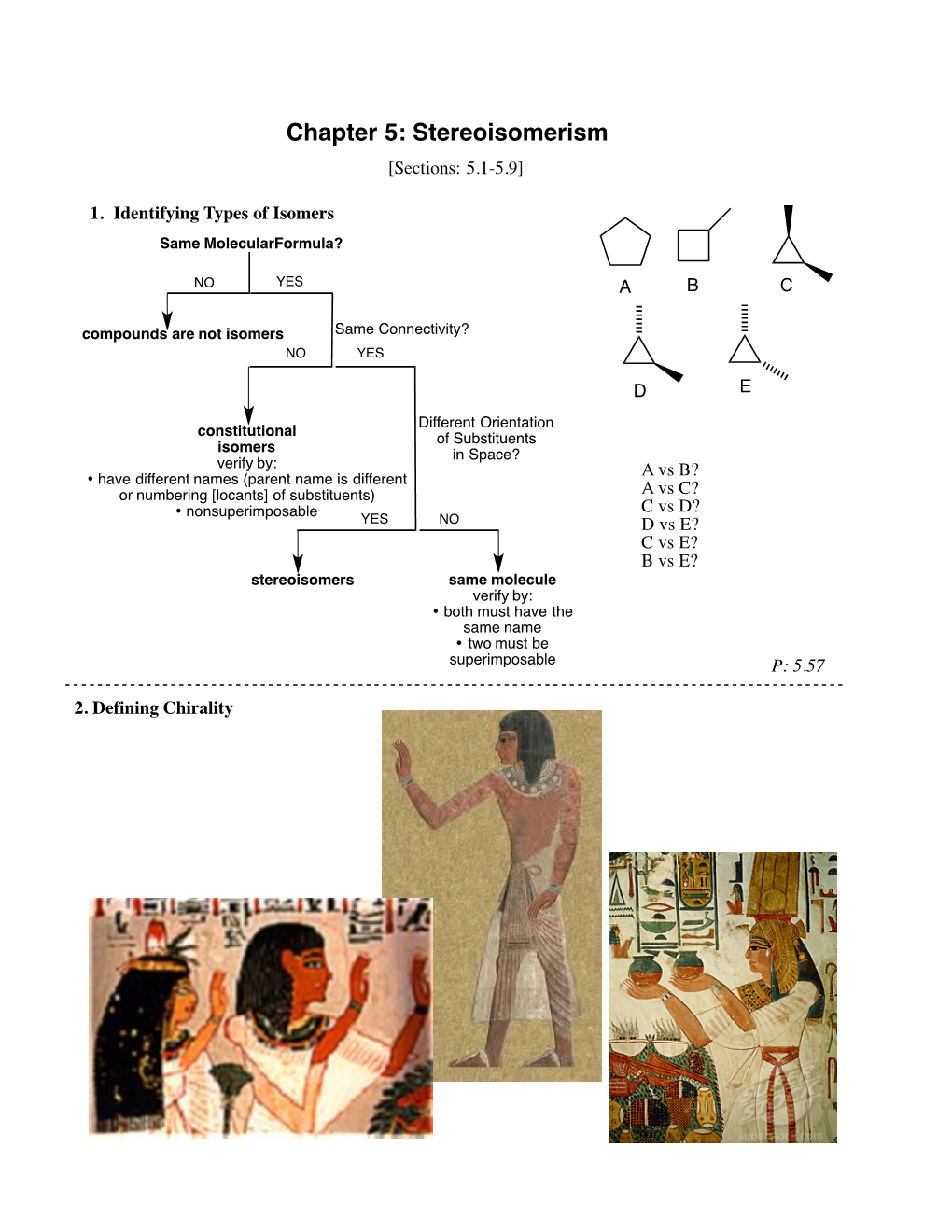 Chapter 5: Stereoisomerism [Sections: 5.1-5.9]