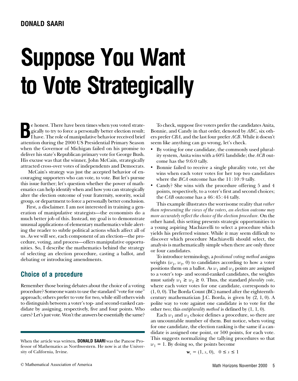 Suppose You Want to Vote Strategically