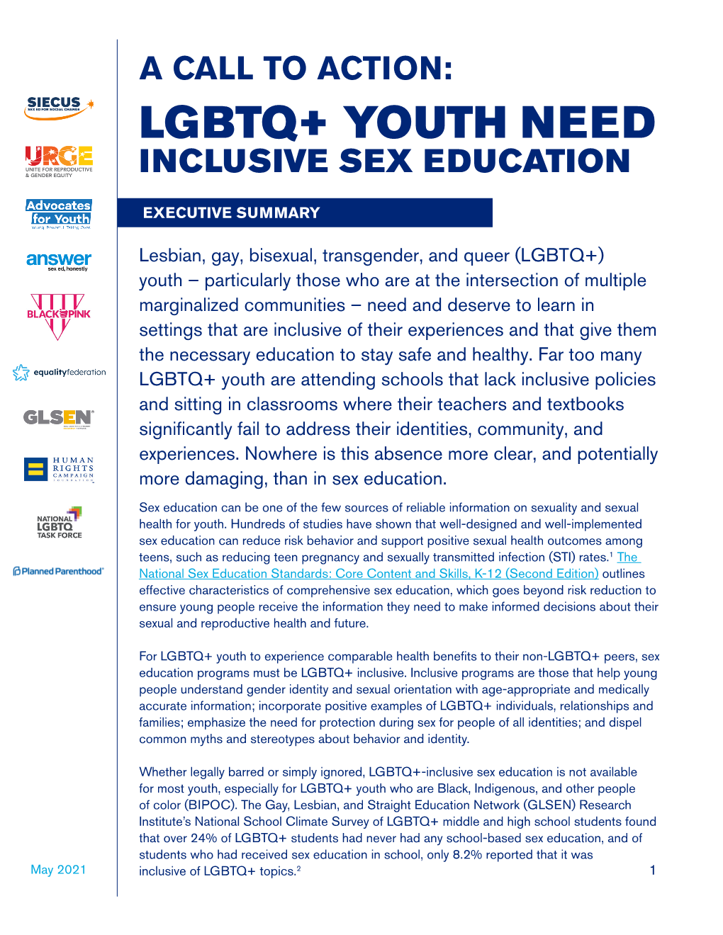 Lgbtq+ Youth Need Inclusive Sex Education