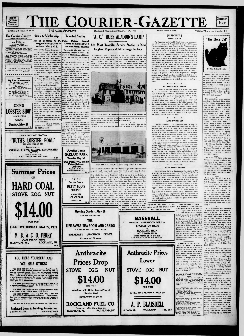Courier Gazette : May 27, 1939