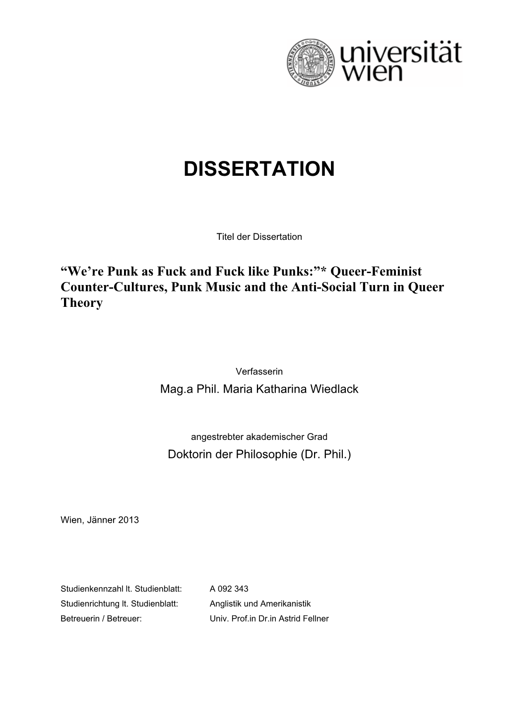 Dissertation