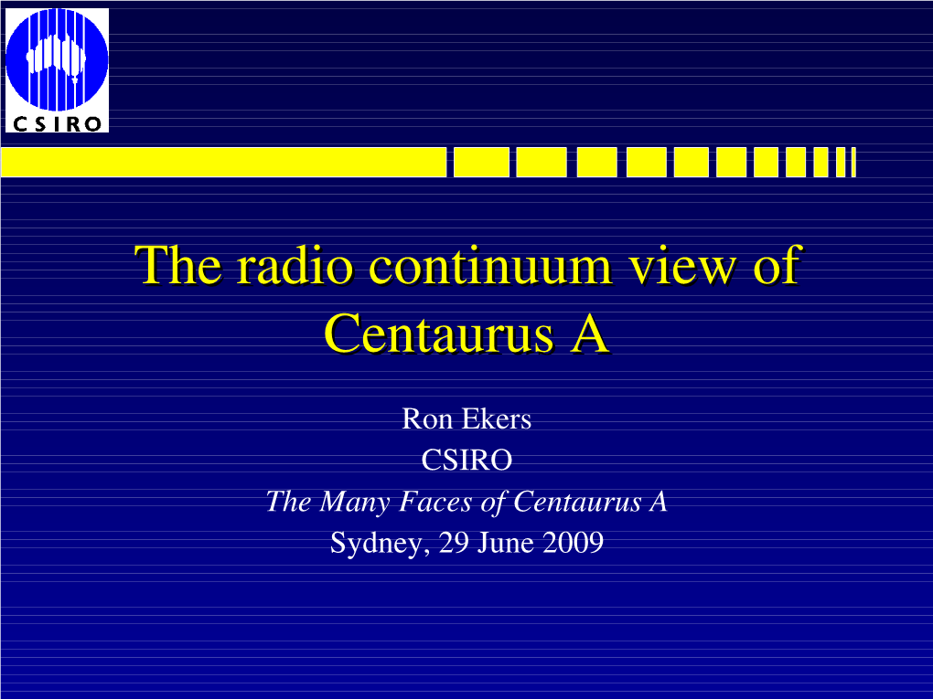 The Radio Continuum View of Centaurus Acentaurus A