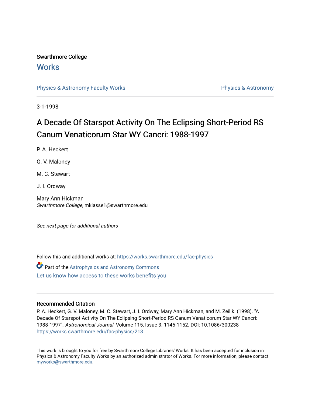 A Decade of Starspot Activity on the Eclipsing Short-Period RS Canum Venaticorum Star WY Cancri: 1988-1997