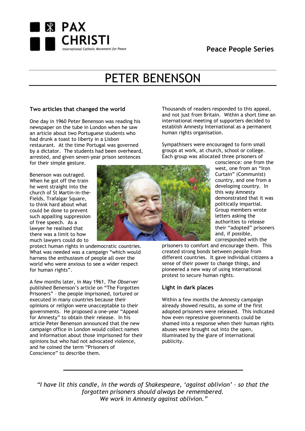 Peter Benenson