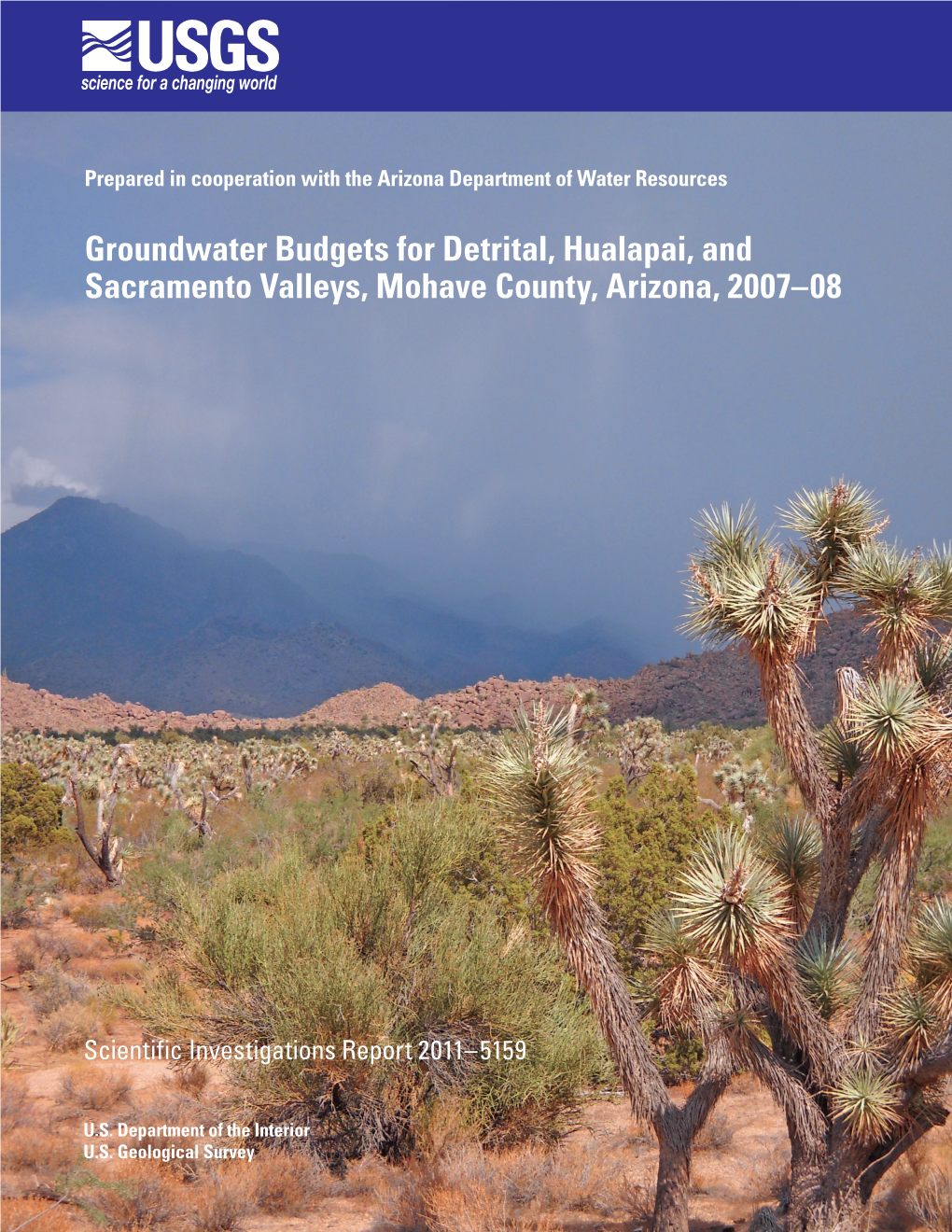 Groundwater Budgets for Detrital, Hualapai, and Sacramento Valleys, Mohave County, Arizona, 2007–08