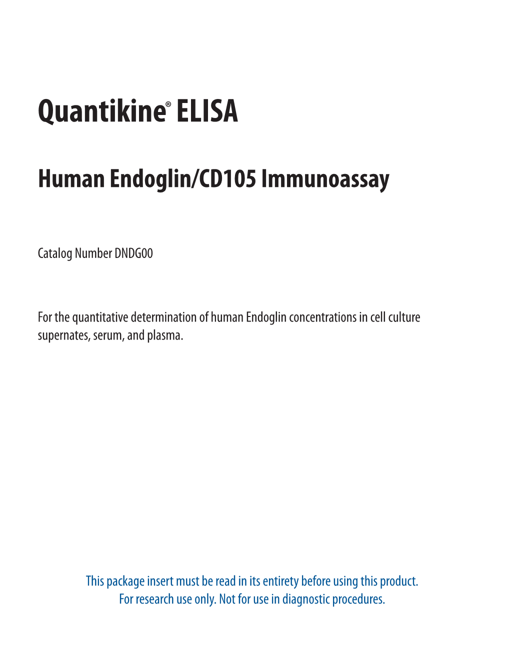 Human Endoglin/CD105 Quantikine