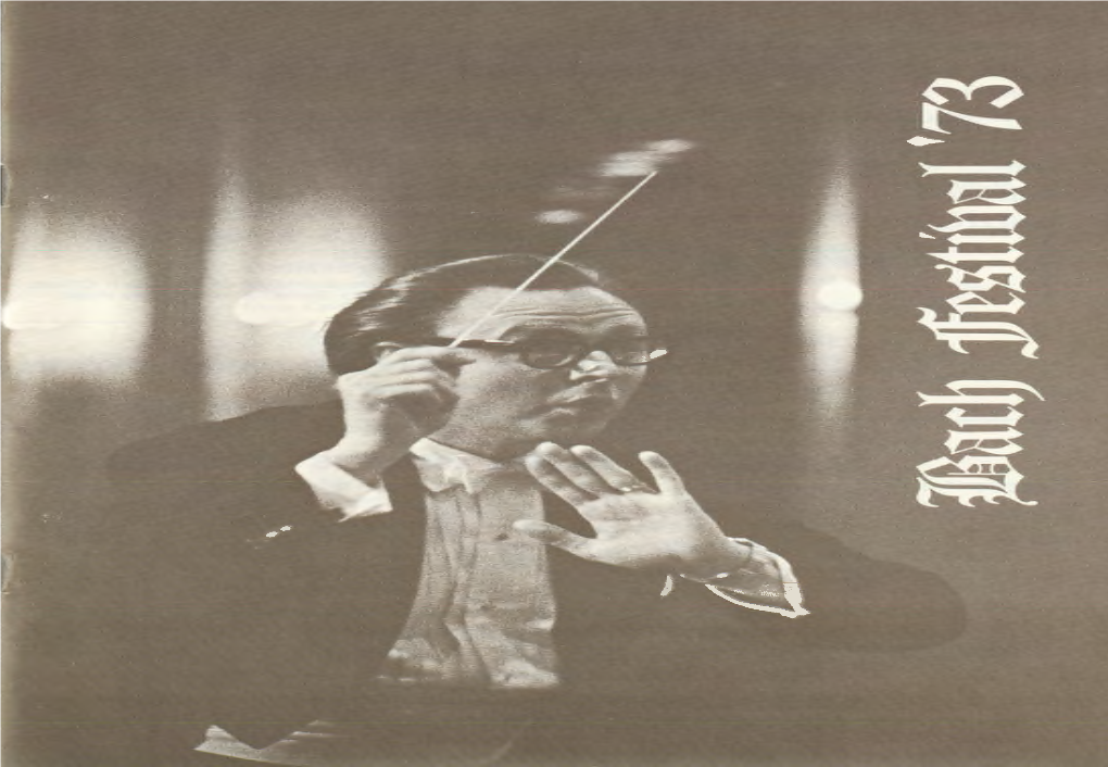 1973 Bach Festival Program