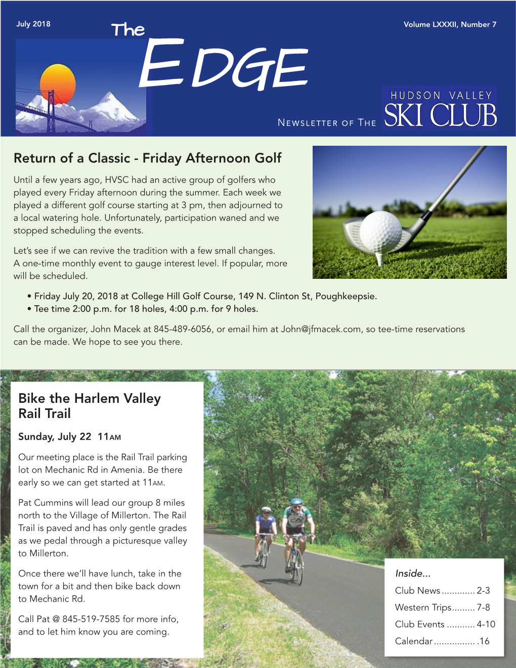 Friday Afternoon Golf Bike the Harlem Valley