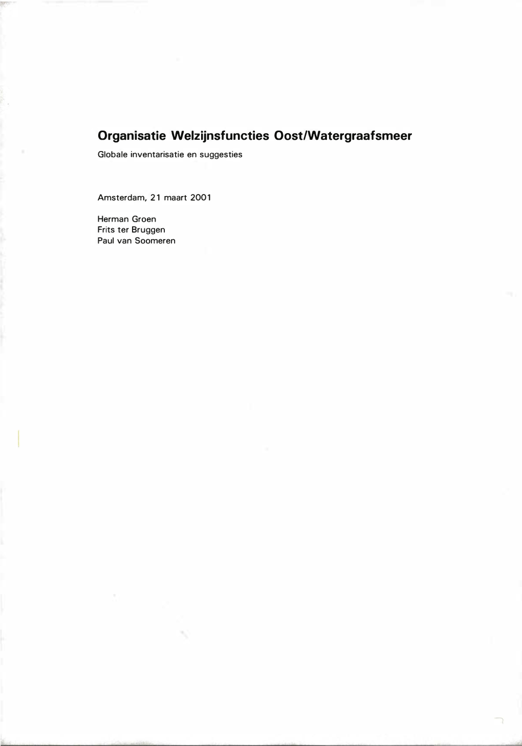 Organisatie Welzijnsfuncties Oost/Watergraafsmeer