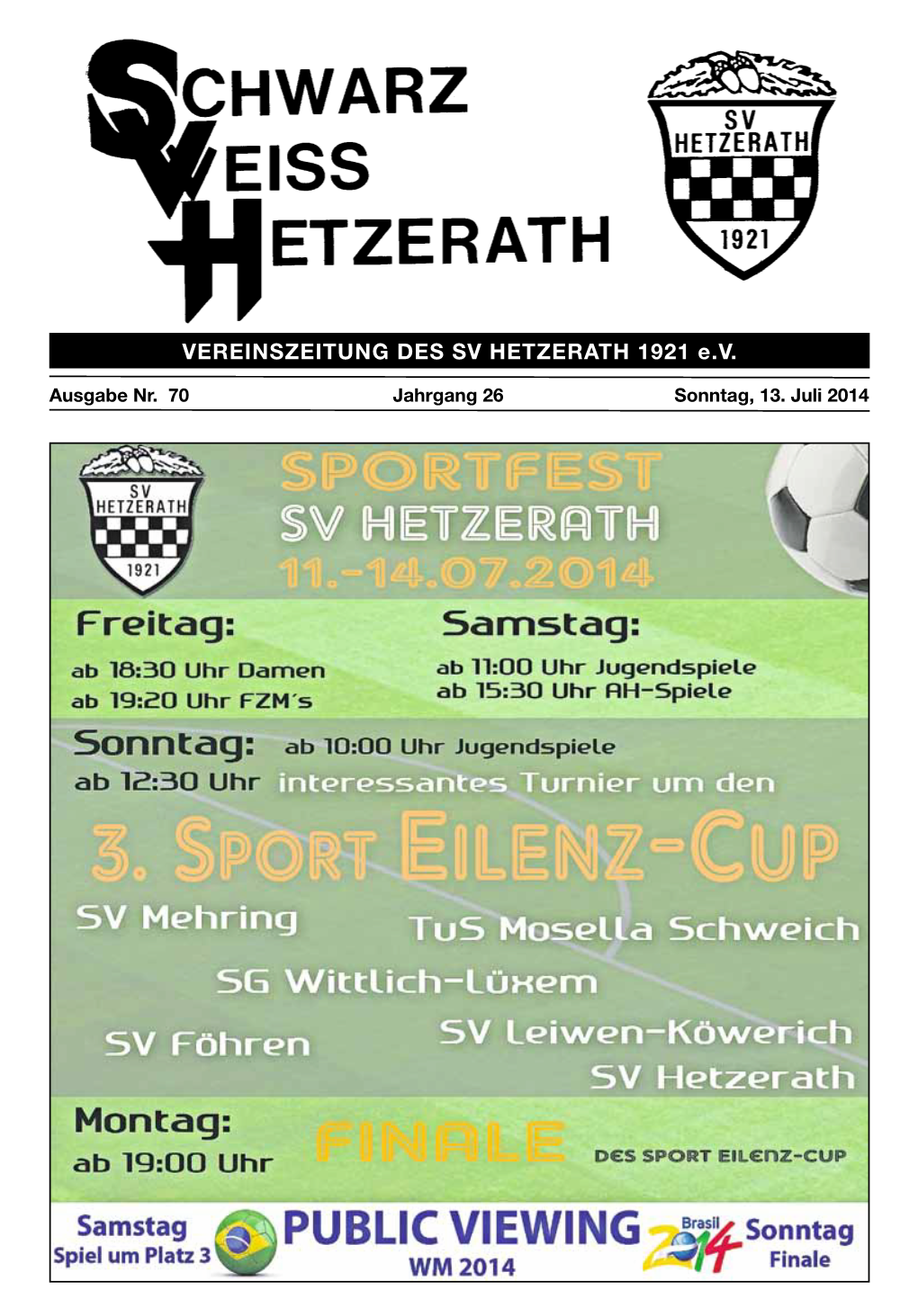 VEREINSZEITUNG DES SV HETZERATH 1921 E.V