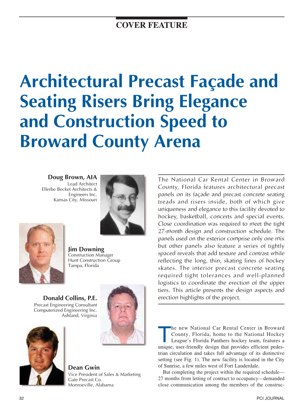 Architectural Precast Façade and Seating Risers Bring Elegance and Construction Speed to Broward County Arena