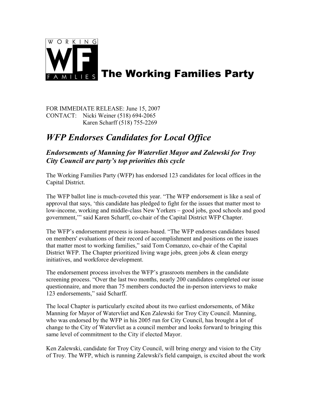 The Working Families Party