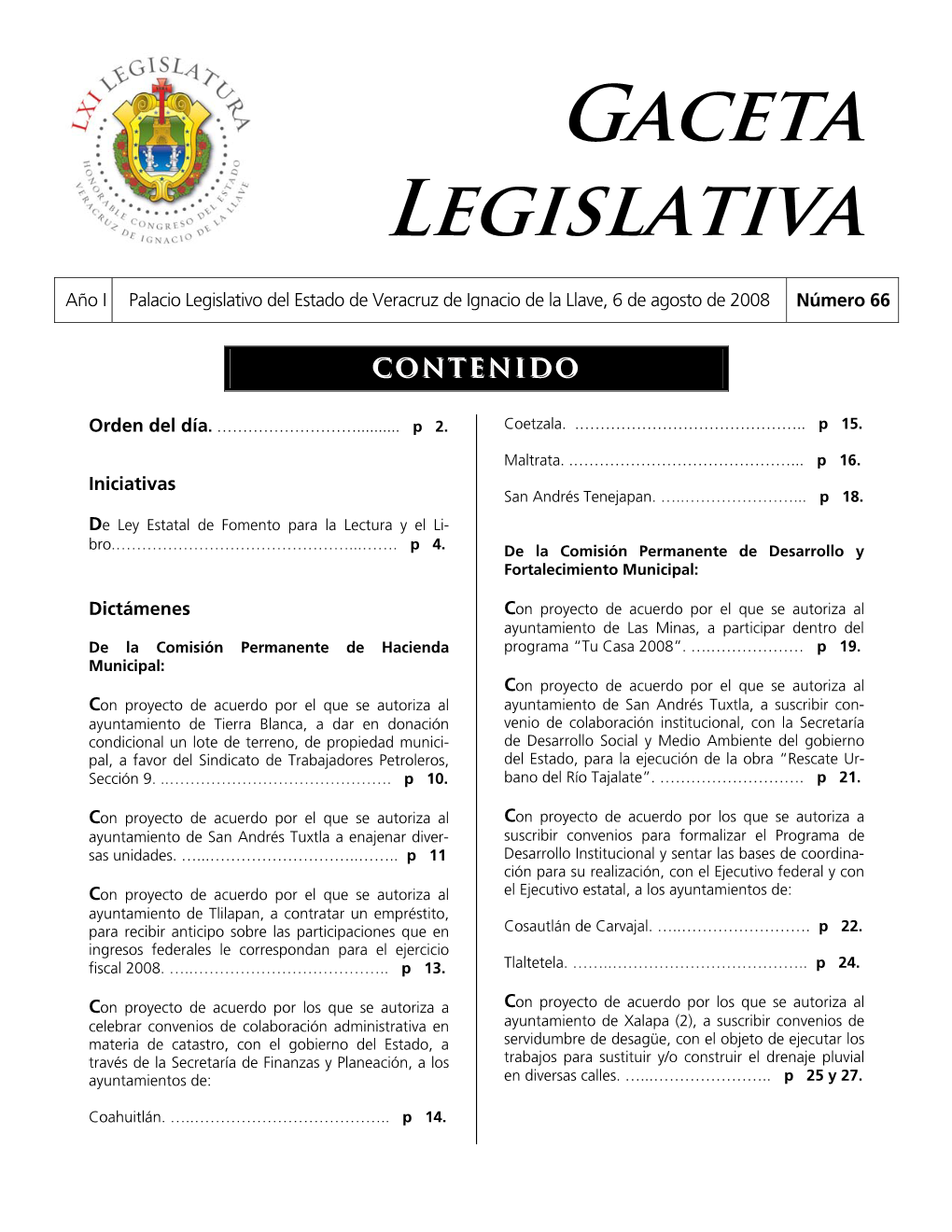 Gaceta Legislativa