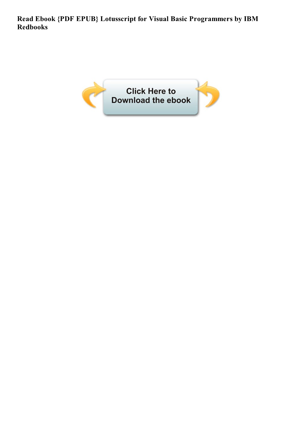 {PDF EPUB} Lotusscript for Visual Basic Programmers by IBM