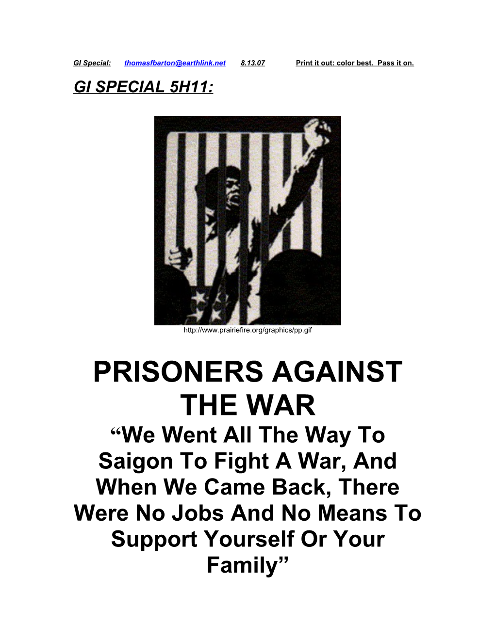 Prisoners Against the War