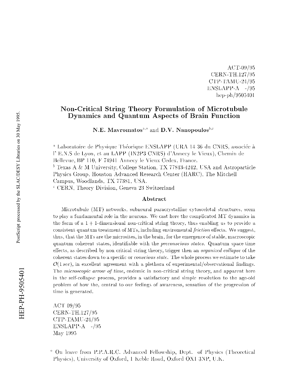 Non-Critical String Theory Formulation of Microtubule Dynamics And