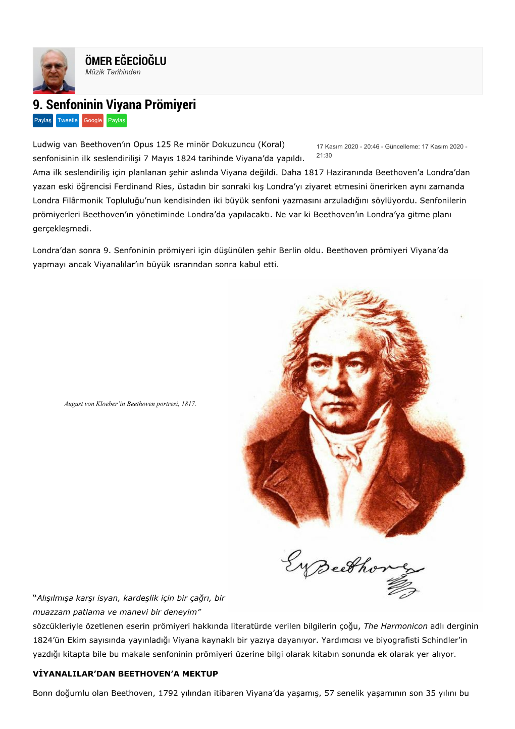 Dokuzuncu Senfoninin Viyana Prömiyerinin Afişi