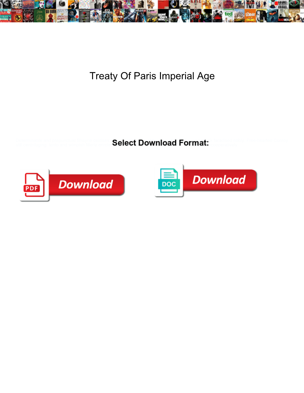 Treaty of Paris Imperial Age