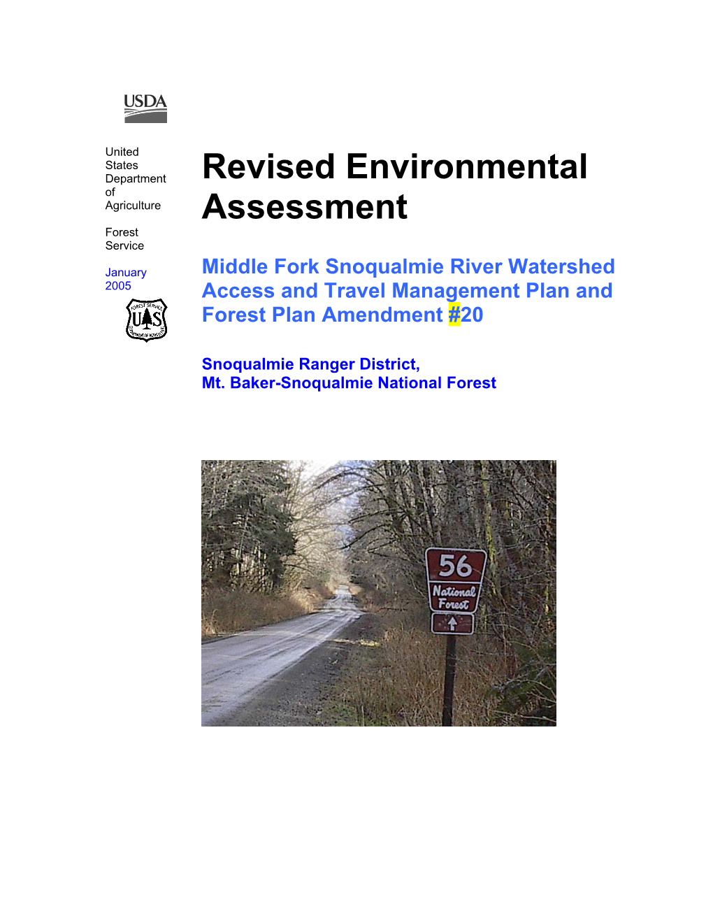 Middle Fork Snoqualmie River Watershed Access and Travel